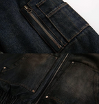 Chaqueta con capucha vintage desgastado