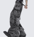 Pantalones cargo apilables con múltiples bolsillos