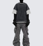 Pantalones cargo apilables con múltiples bolsillos
