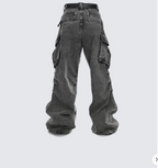 Pantalones cargo apilables con múltiples bolsillos