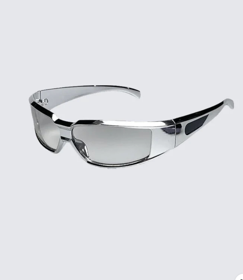 Gafas con montura plateada