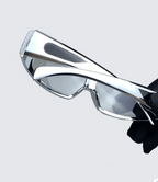 Gafas con montura plateada