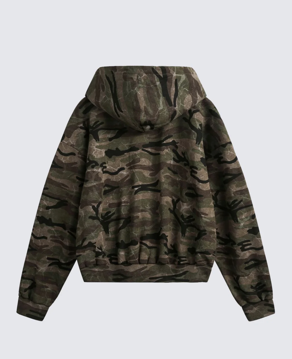 Sudadera con capucha de camuflaje